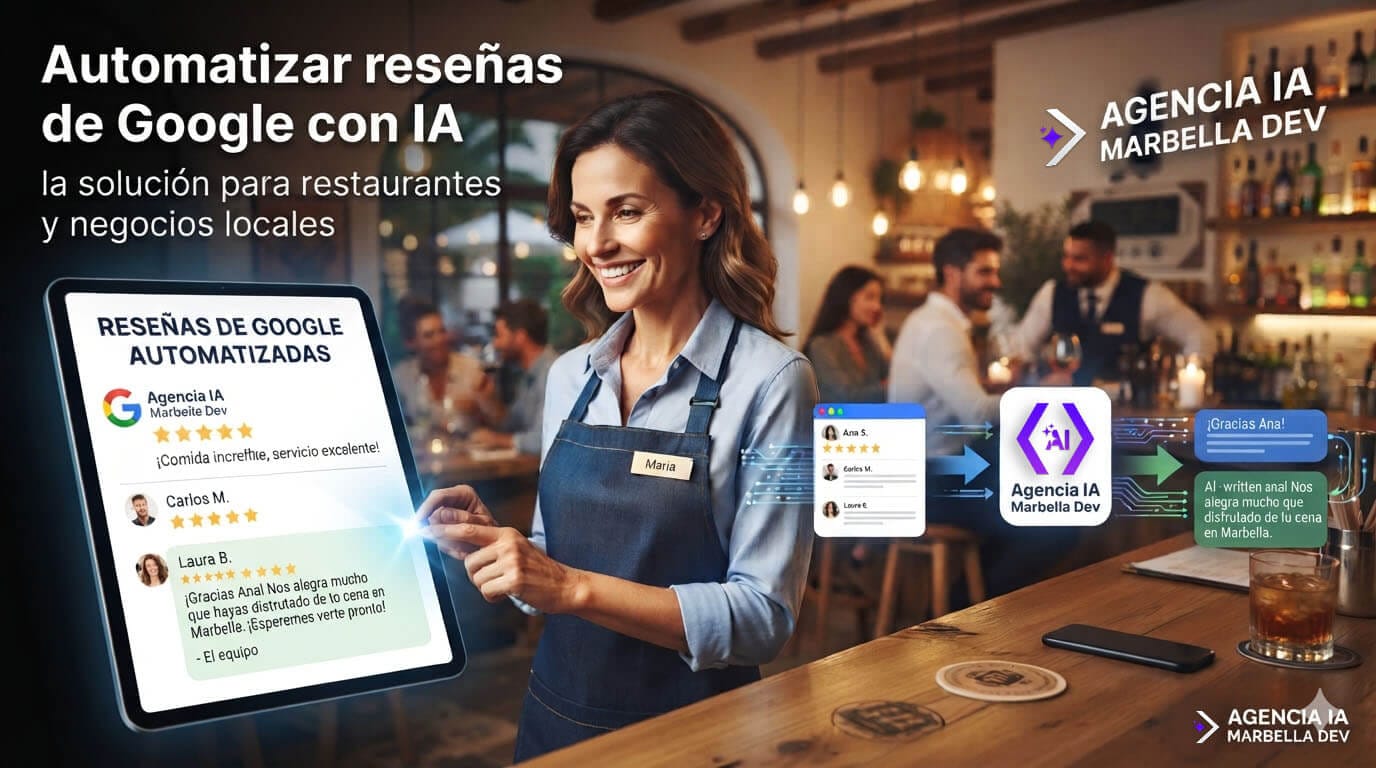 Automatización de reseñas de Google con IA, ejemplo real en un restaurante de Puerto Banús, Marbella