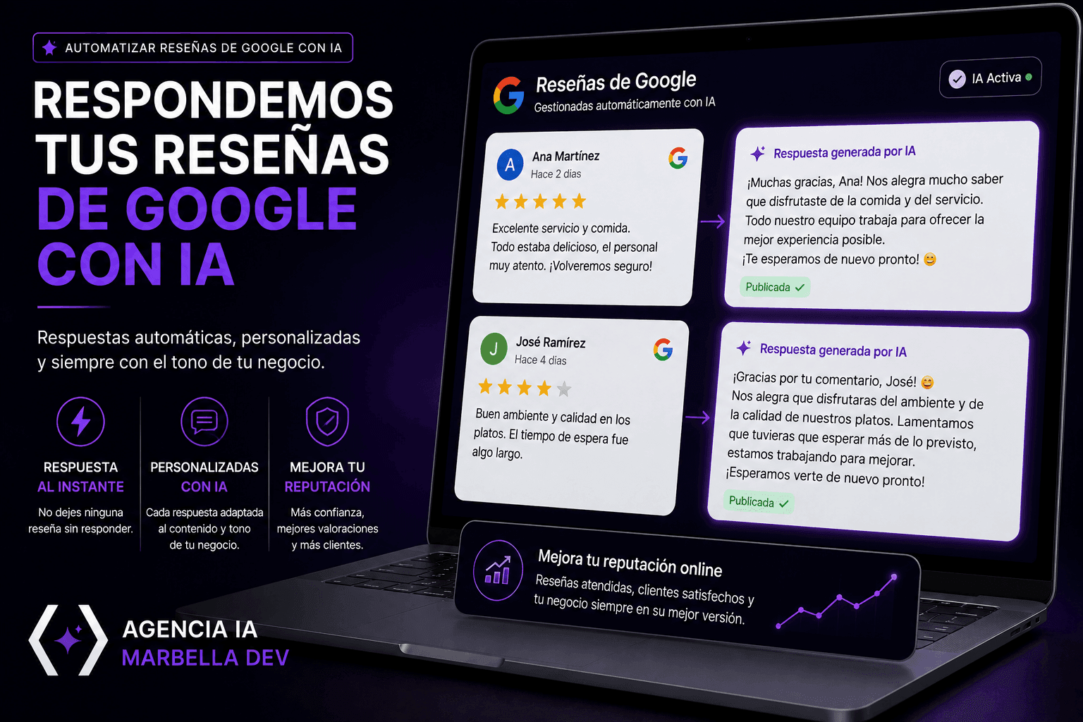 Automatizar respuestas a reseñas de Google con IA para restaurantes y negocios locales