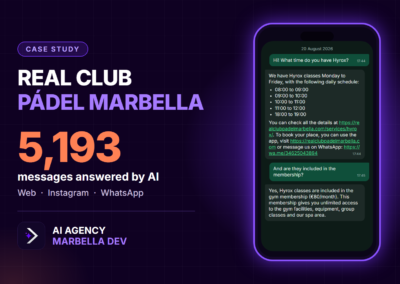 Real Club Pádel Marbella: AI agent on the web, Instagram and WhatsApp